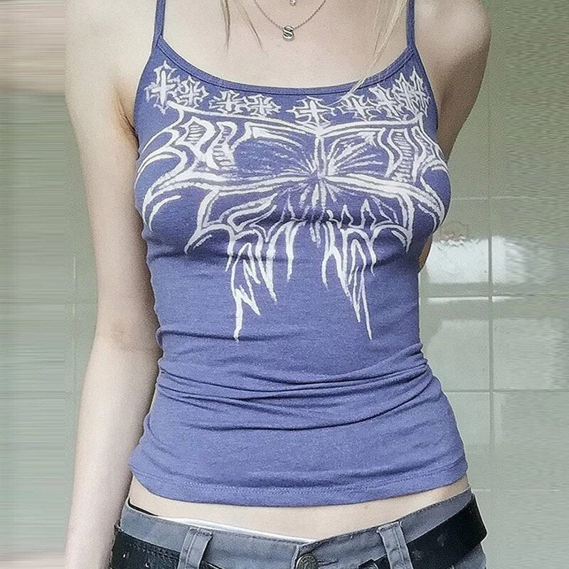 90s spaghetti strap tank top - Y2k station