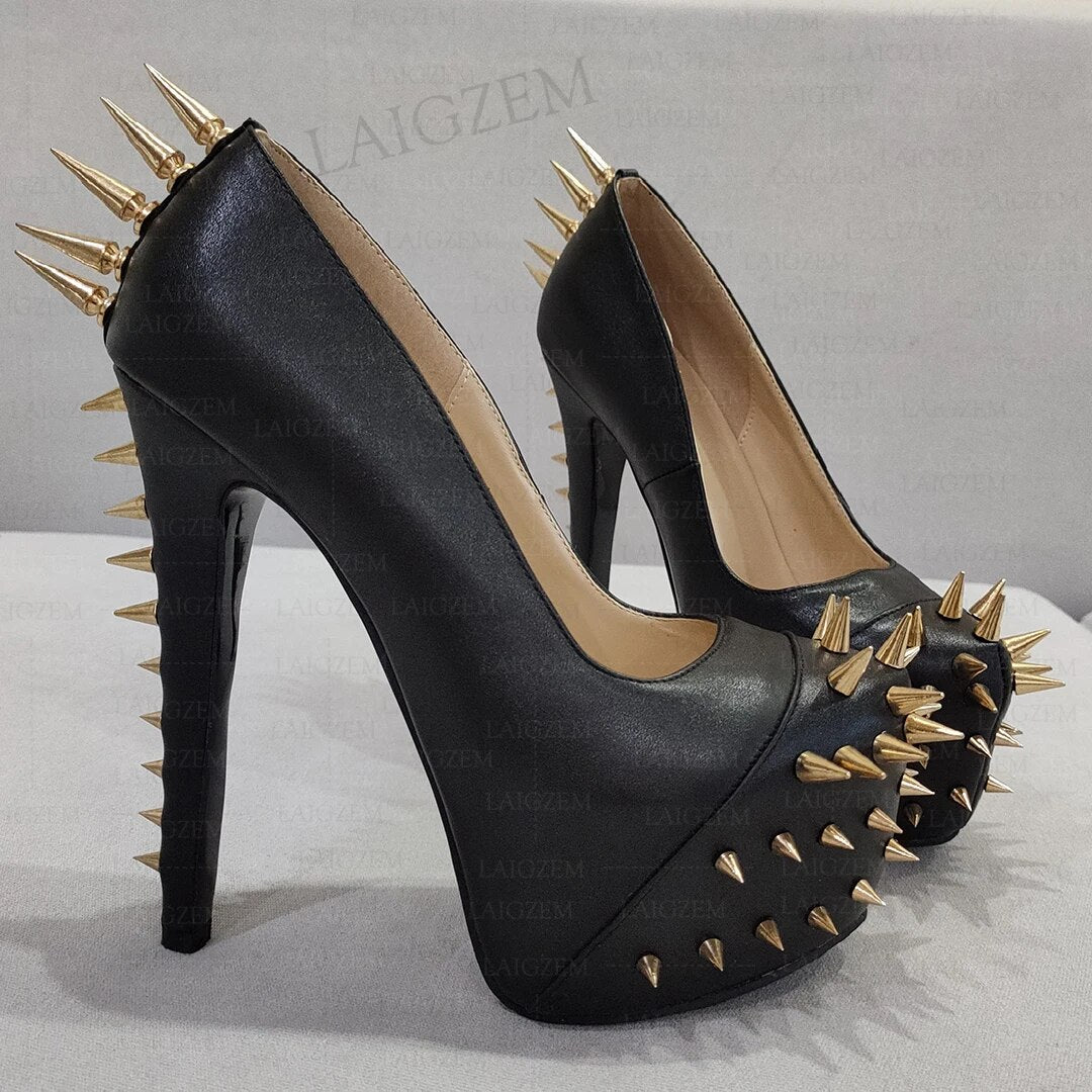 Goth heels with spikes-Y2k station