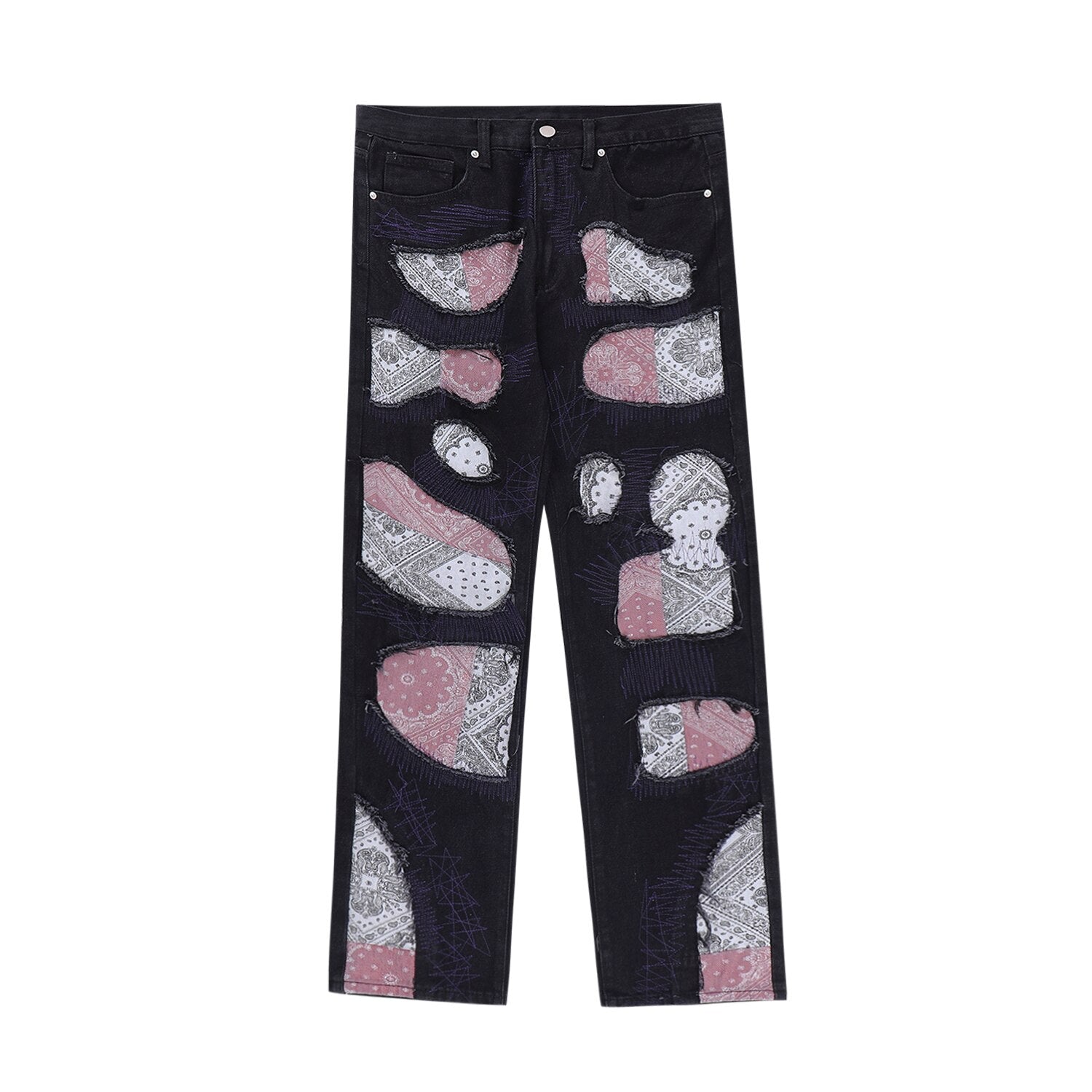 Bandana Patchwork Jeans - Y2k station