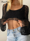 Black goth crop top - Y2k station