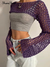 Black goth crop top - Y2k station