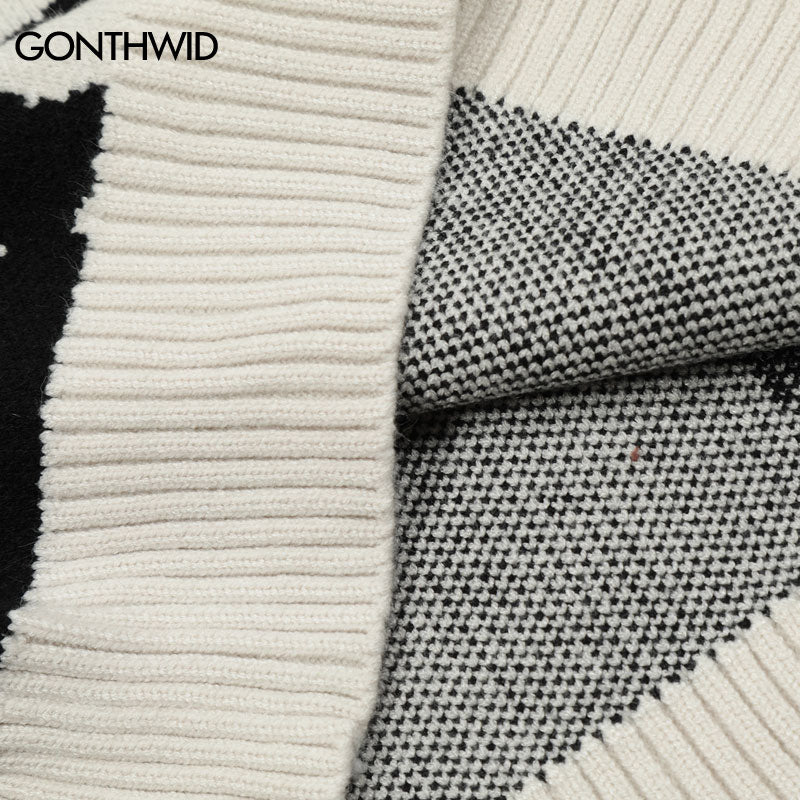 Black Skull Sweater - Y2k station