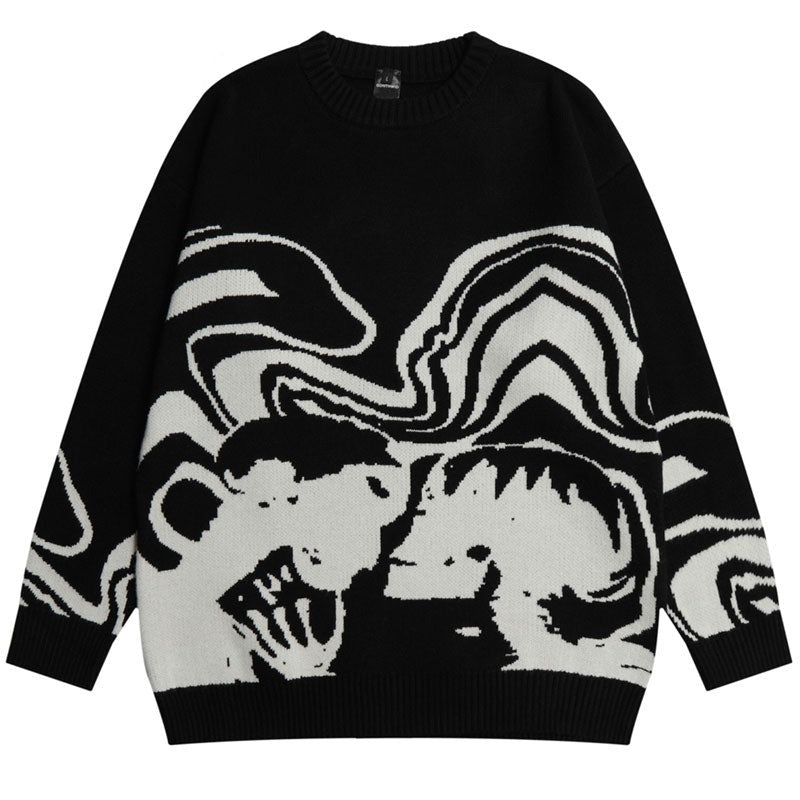 Black Skull Sweater