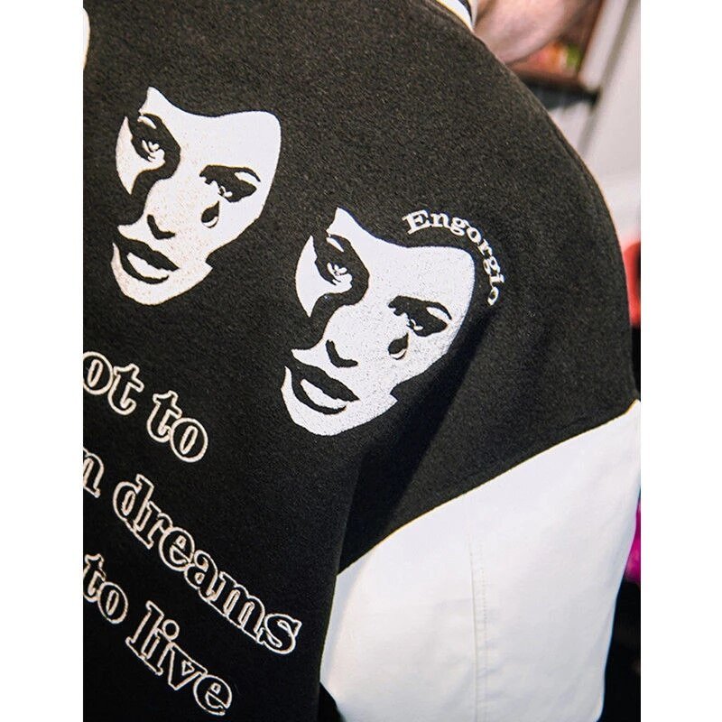 Black Varsity Jacket - Y2k station