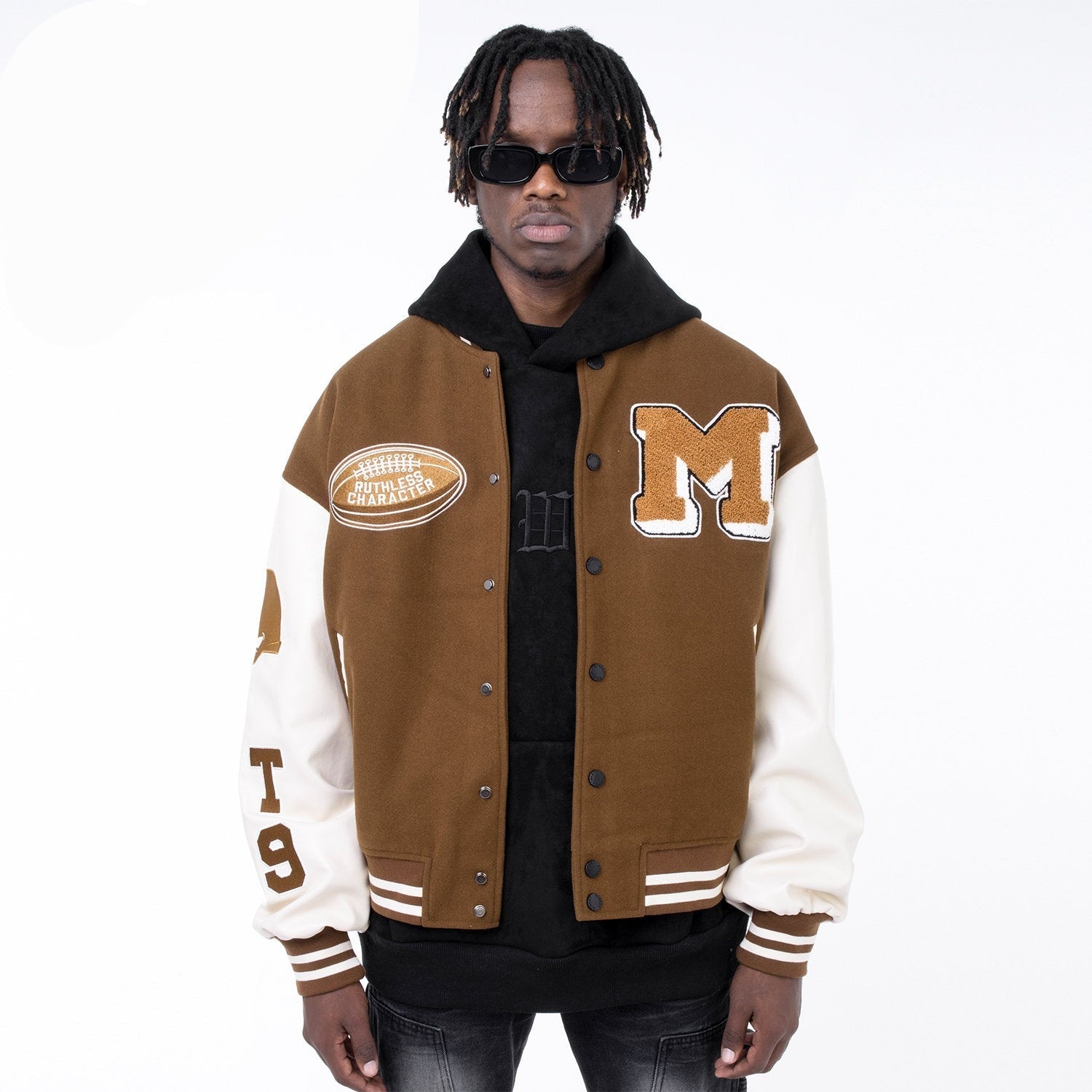 Brown Varsity Jacket - Y2k station