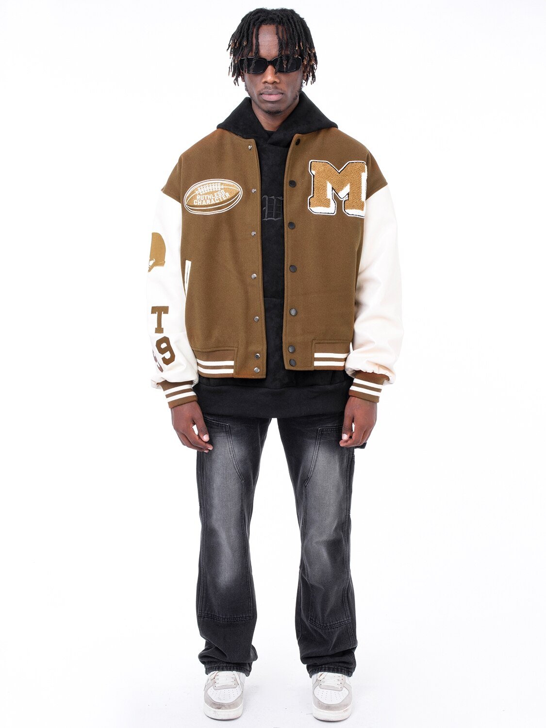 Brown Varsity Jacket - Y2k station