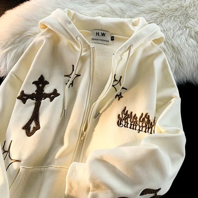 Brown y2k hoodie
