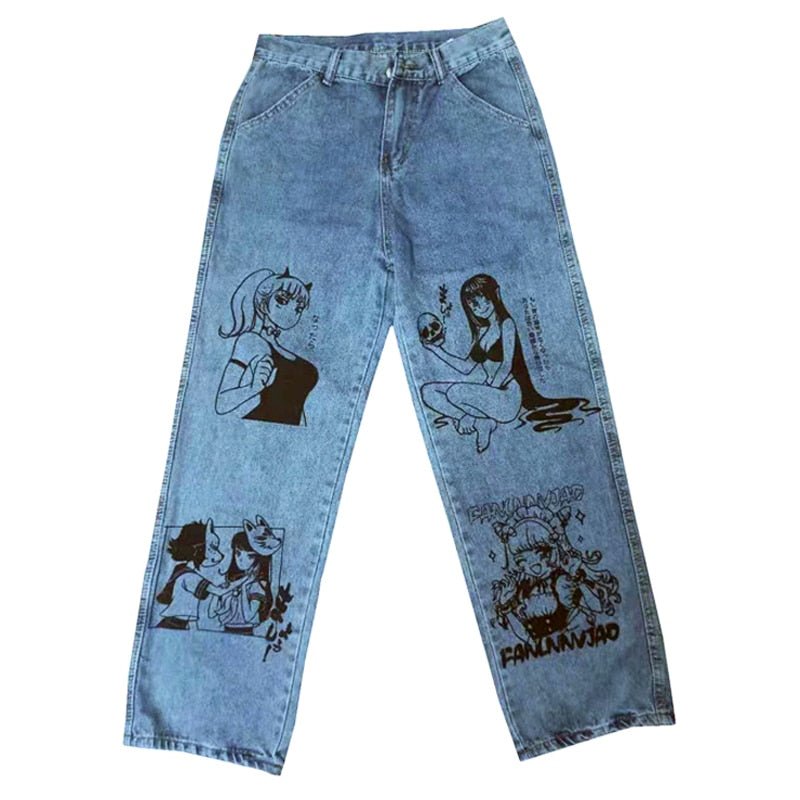 Custom Anime Jeans - Y2k station