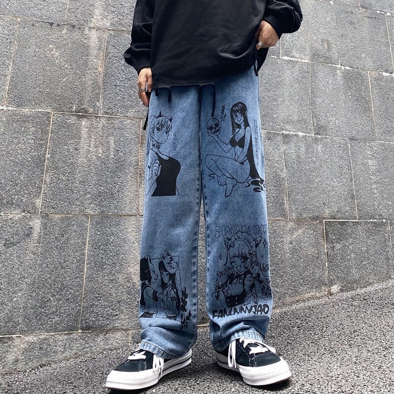 Custom Anime Jeans - Y2k station