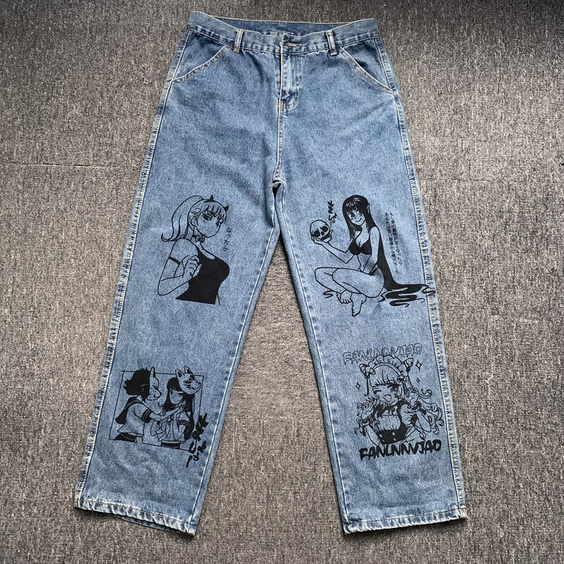 Custom Anime Jeans - Y2k station