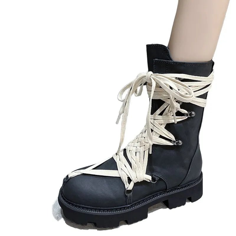 Emo black boots - Y2k station