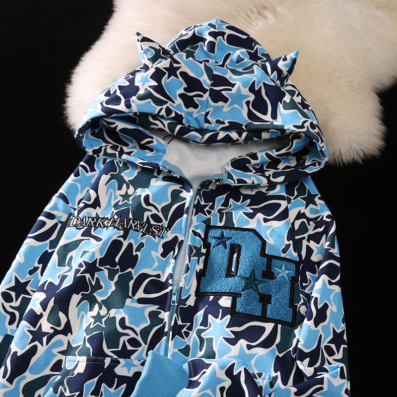 Full zip camo hoodie - Y2k station