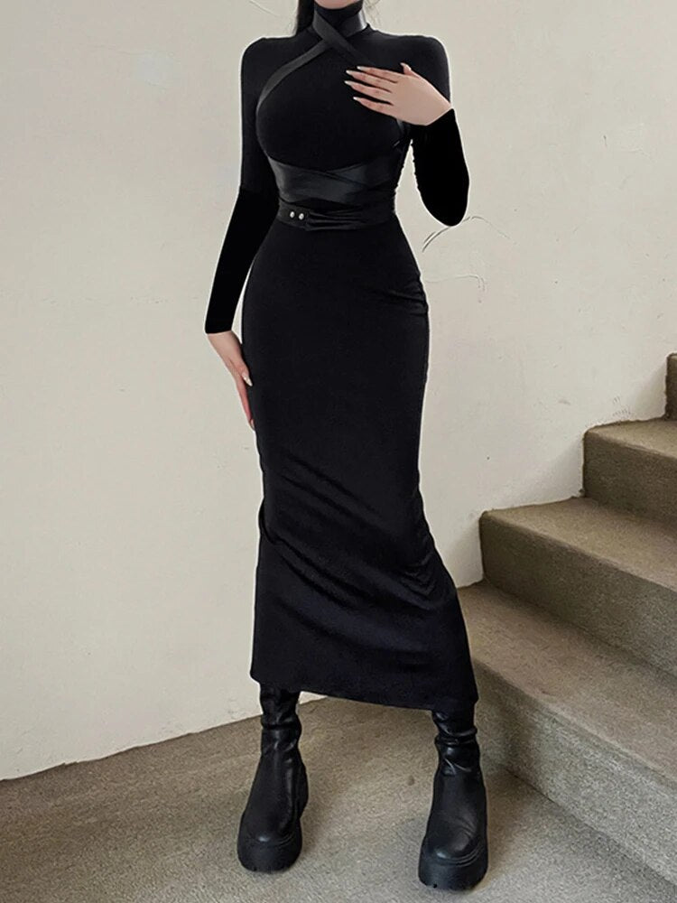 Goth black dress - Y2k station