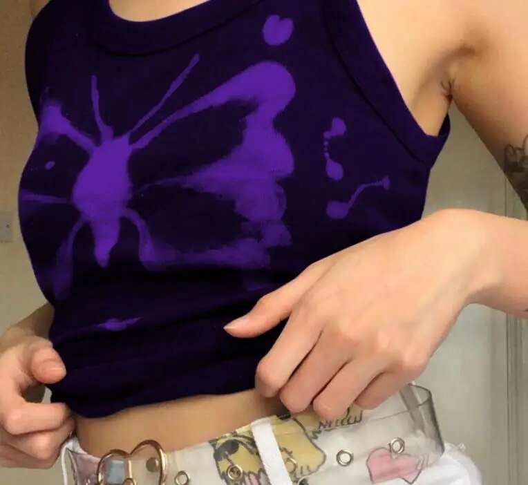 Goth crop top - Y2k station