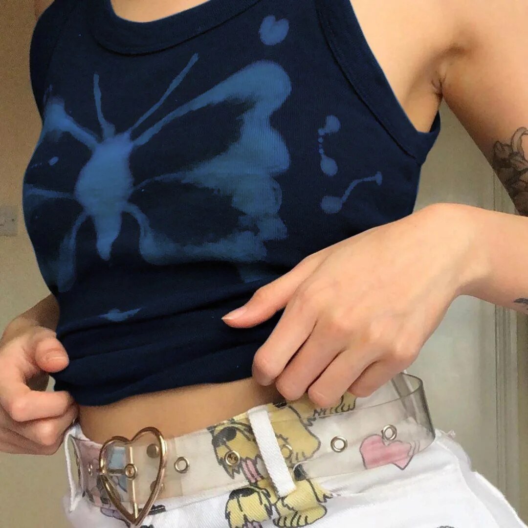 Goth crop top - Y2k station