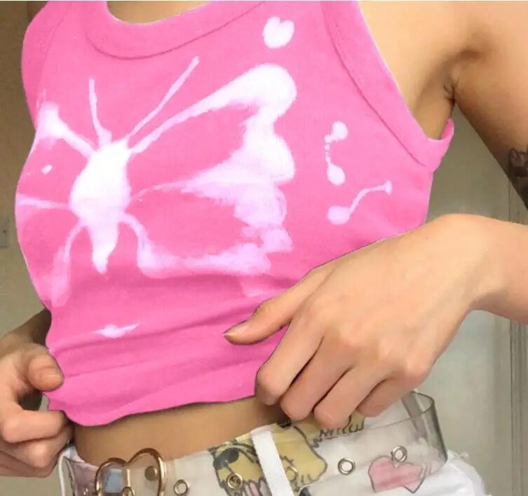 Goth crop top - Y2k station