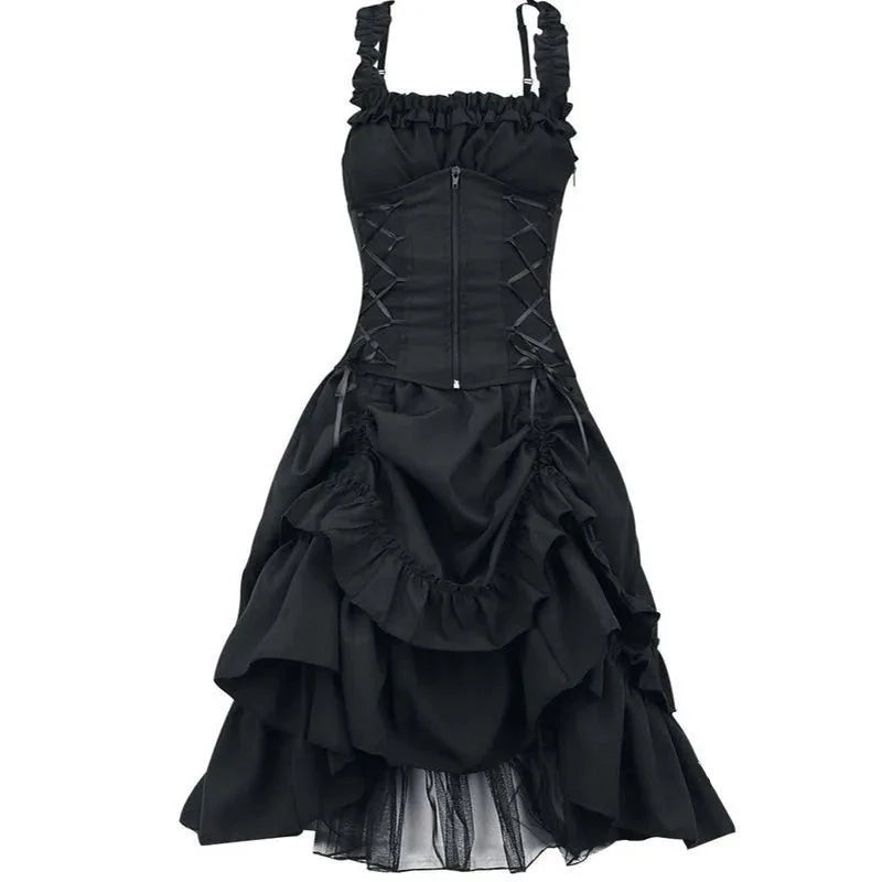 Goth lace dress - Y2k station