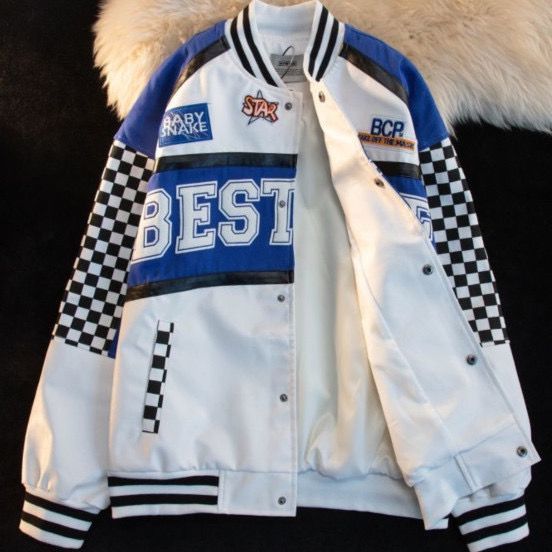 Graphic racer jacket - Y2k station