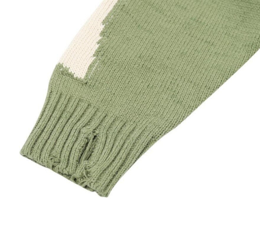 Green Skeleton Sweater - Y2k station