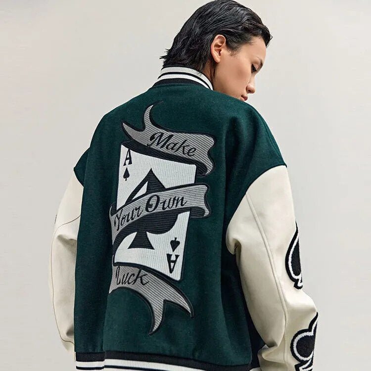Green Varsity Jacket - Y2k station