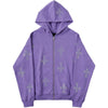 Jacket With Shiny Rhinestone Cross - Y2k station