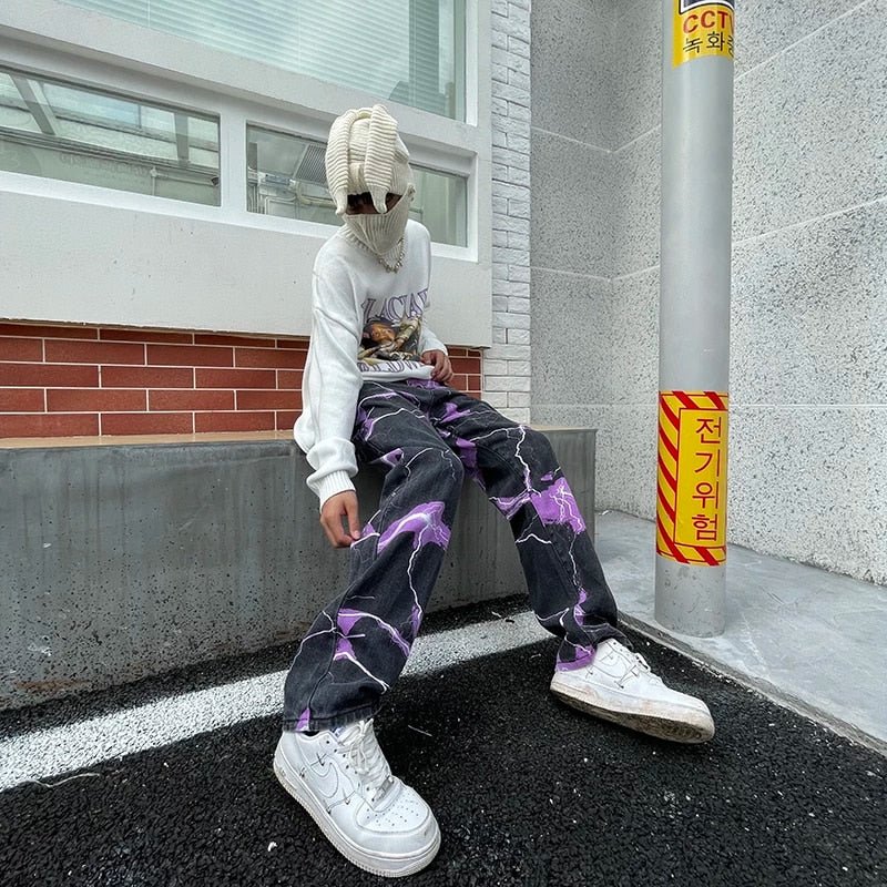 Laser Print Jeans - Y2k station