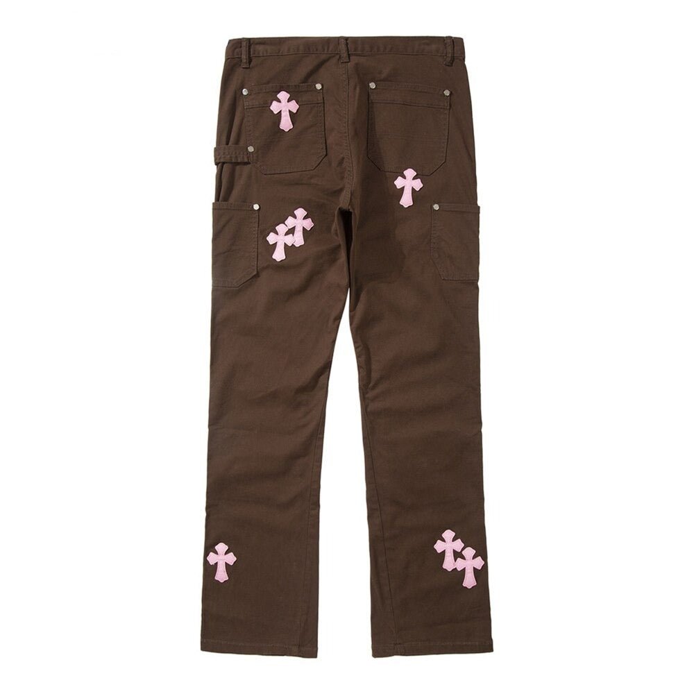 Pants With Crosses On Them - Y2k station