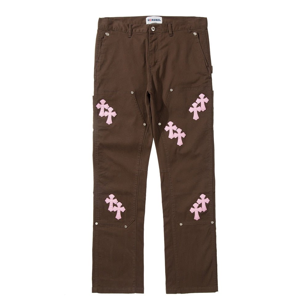 Pants With Crosses On Them - Y2k station