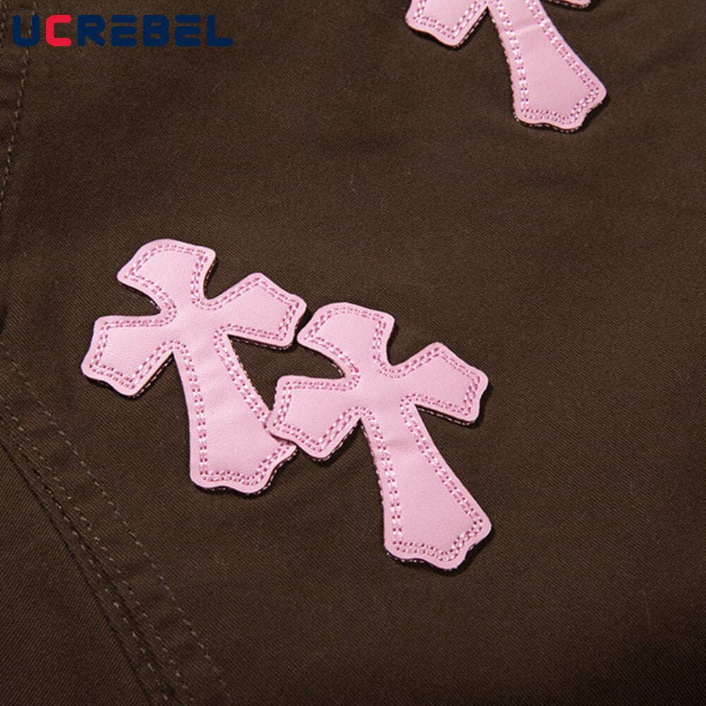 Pants With Crosses On Them - Y2k station