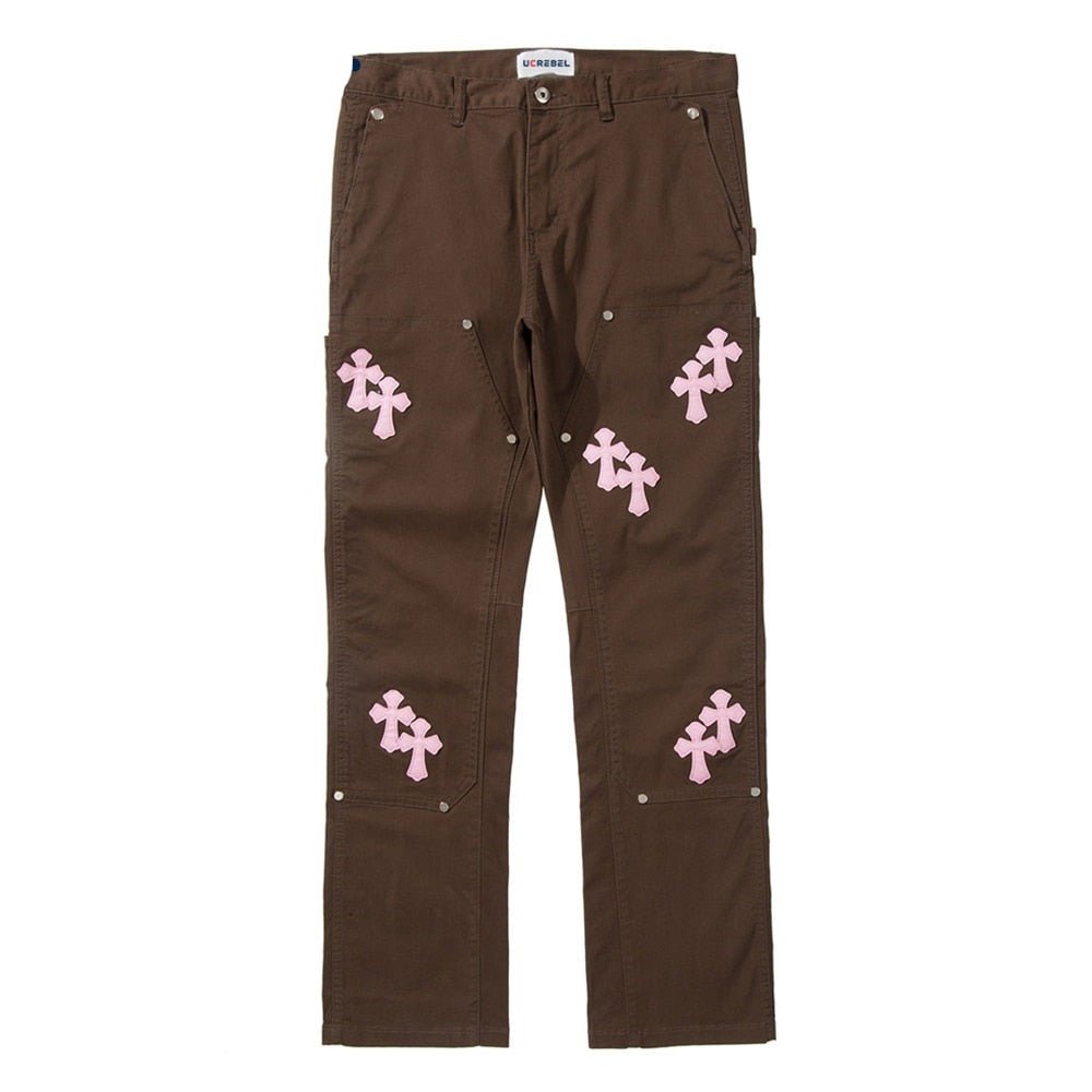 Pants With Crosses On Them - Y2k station