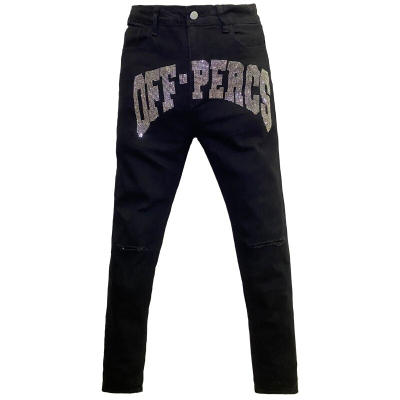 Rhinestone jeans Y2K - Y2k station