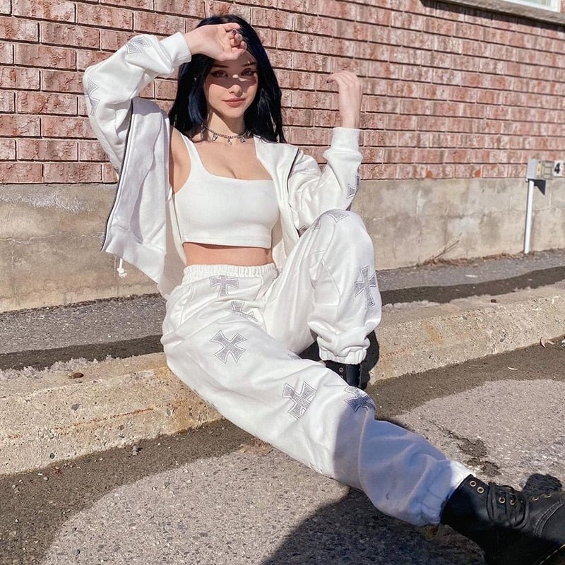 Rhinestone Joggers - Y2k station
