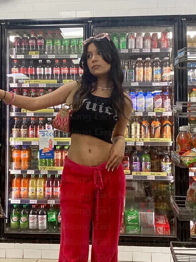 Rhinestone Tank Top Y2K - Y2k station