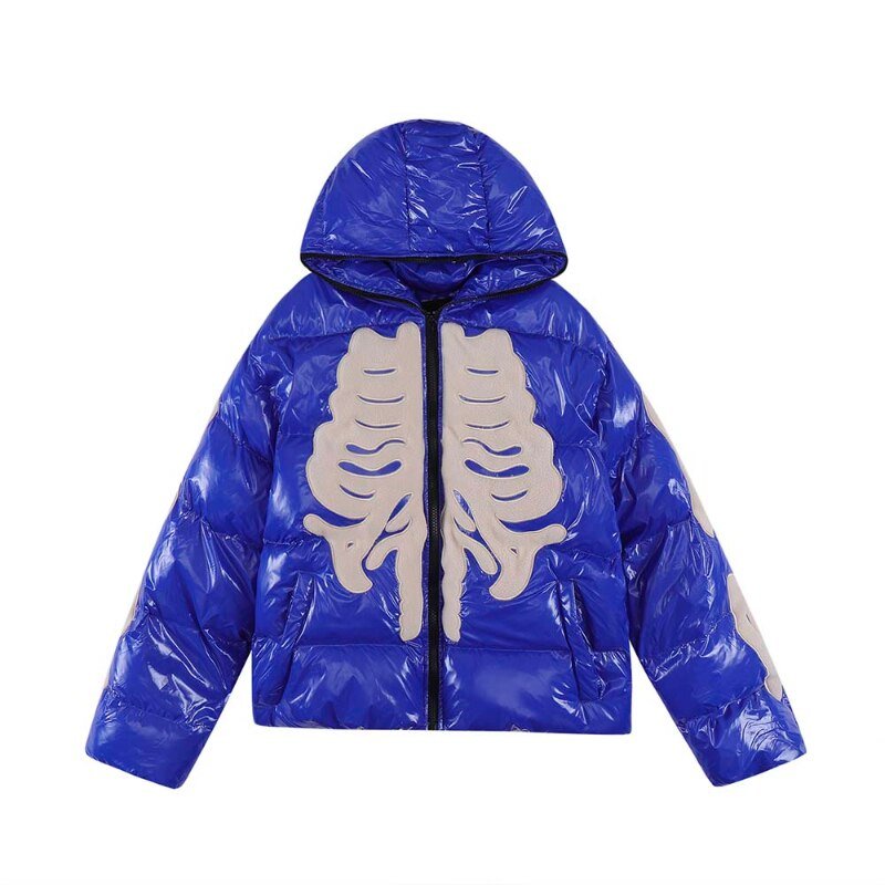 Skeleton Puffer Jacket - Y2k station