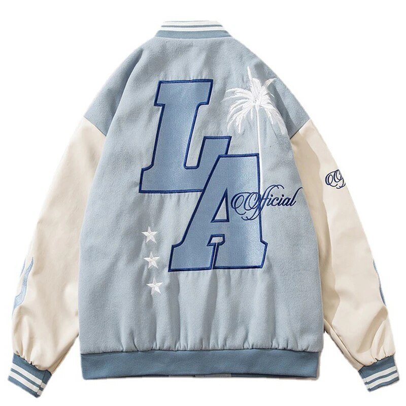 Sky Blue Varsity Jacket - Y2k station