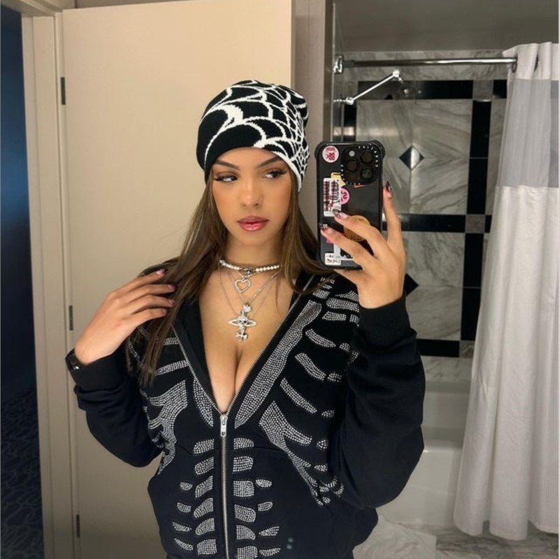 Spider Web Beanie - Y2k station