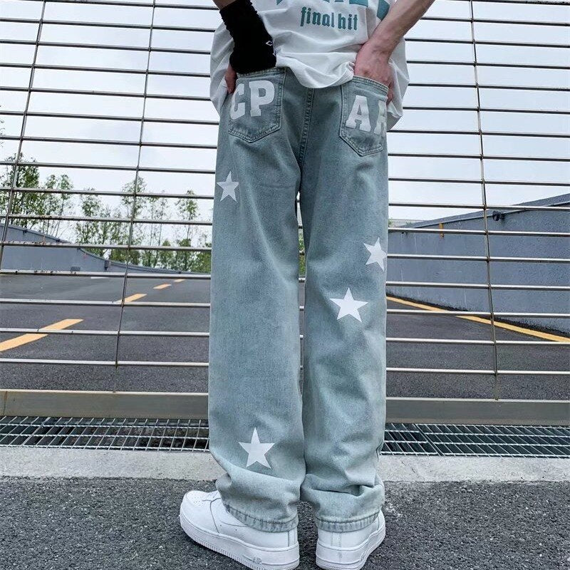 Star Print Jeans - Y2k station