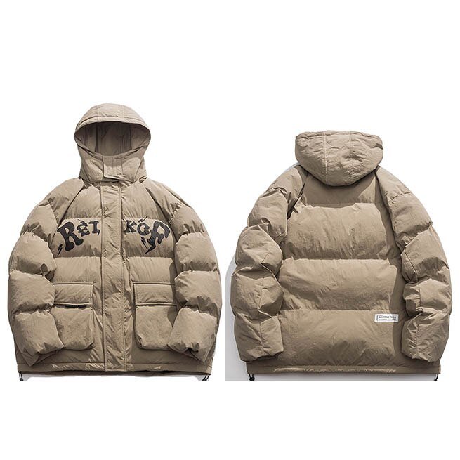 Uk Drill Puffer Jacket - Y2k station