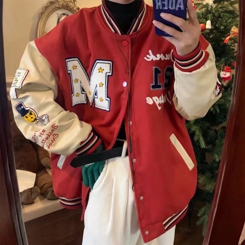Varsity Jacket Red - Y2k station