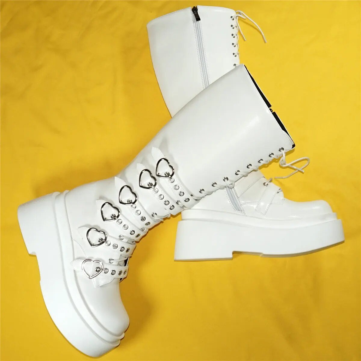 White goth boots - Y2k station
