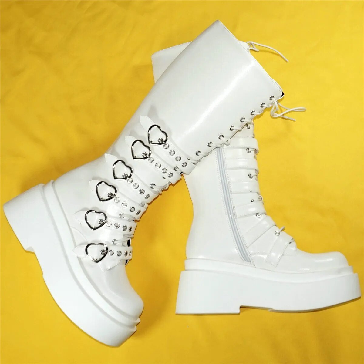 White goth boots - Y2k station