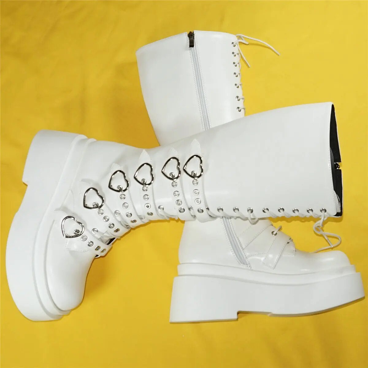White goth boots - Y2k station
