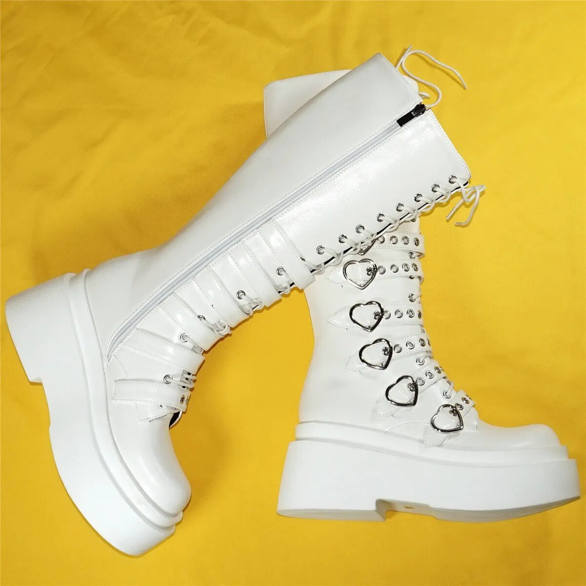 White goth boots - Y2k station