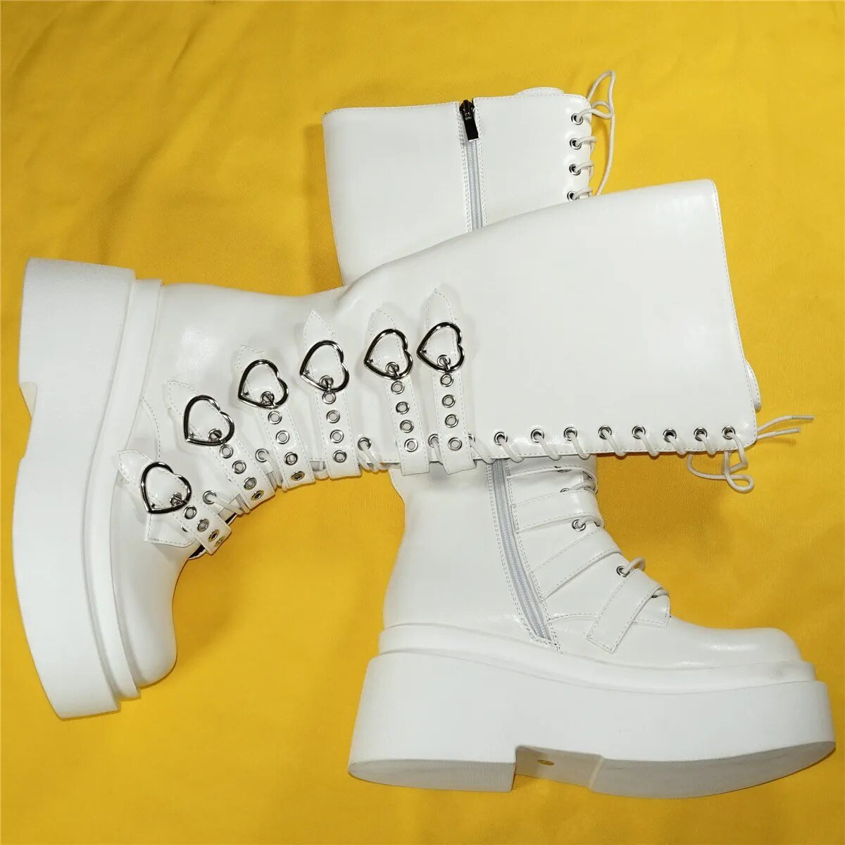 White goth boots - Y2k station