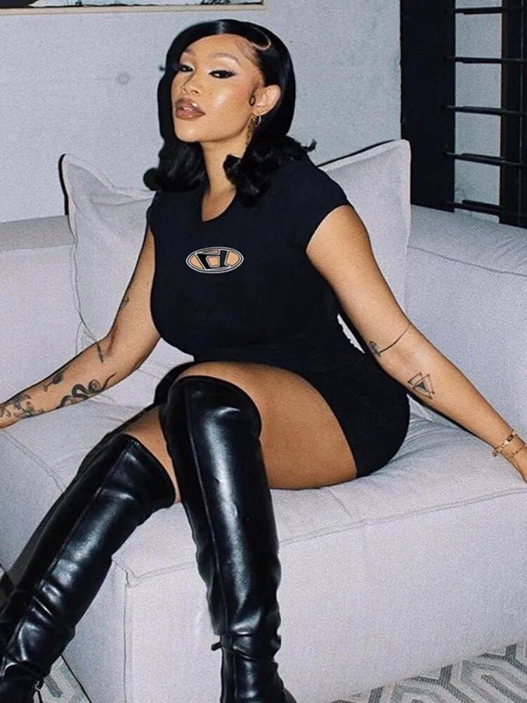 Y2K black dress - Y2k station