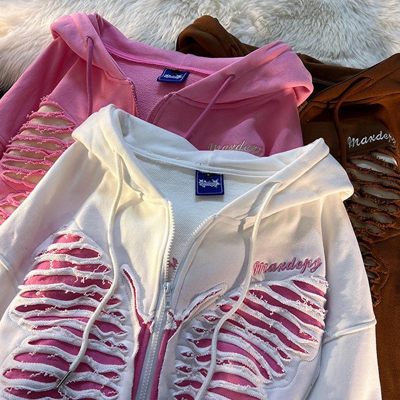 Y2K butterfly zip up hoodie - Y2k station