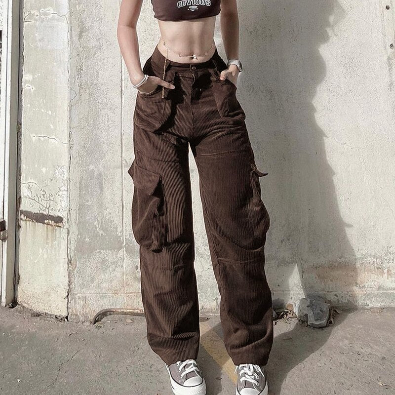 Y2K corduroy cargo pants - Y2k station