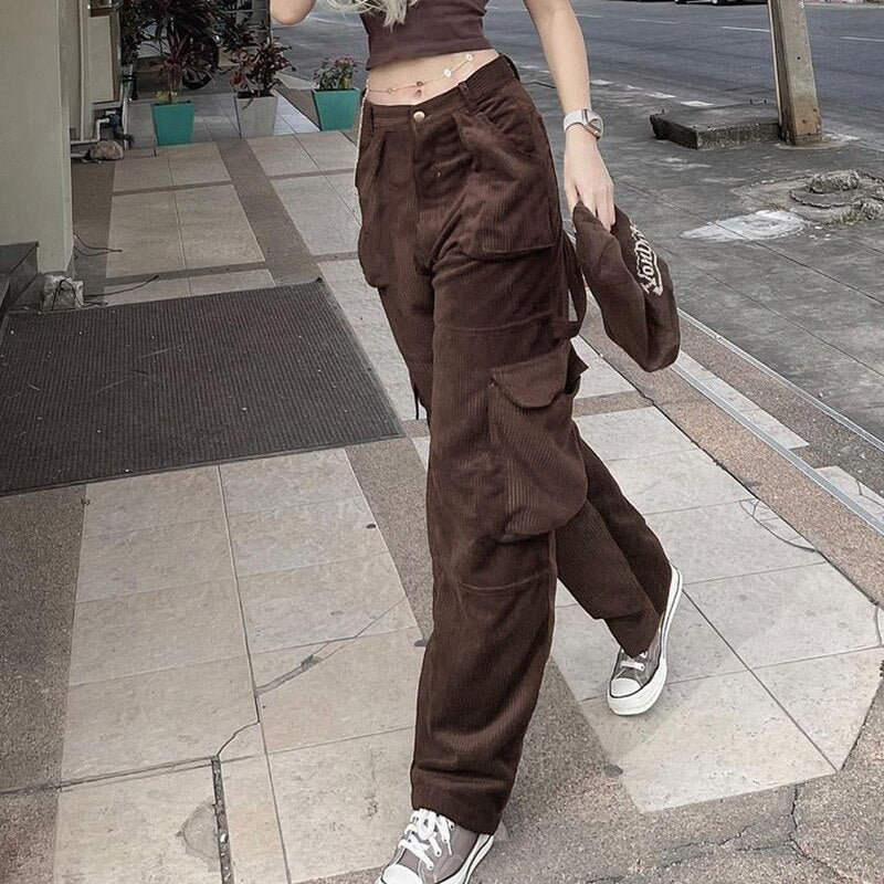 Y2K corduroy cargo pants