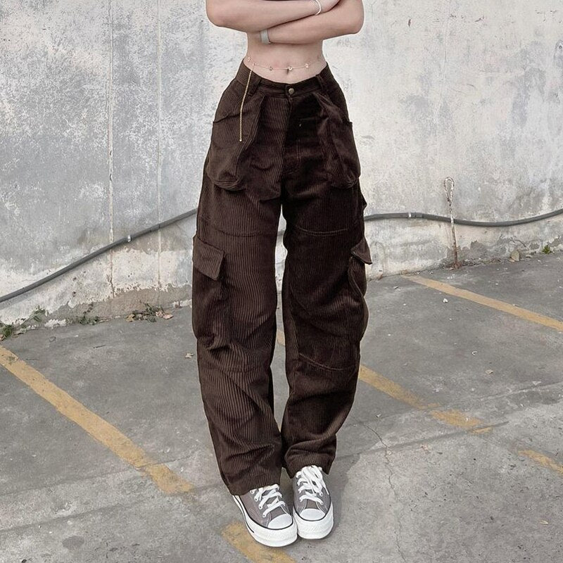 Y2K corduroy cargo pants - Y2k station