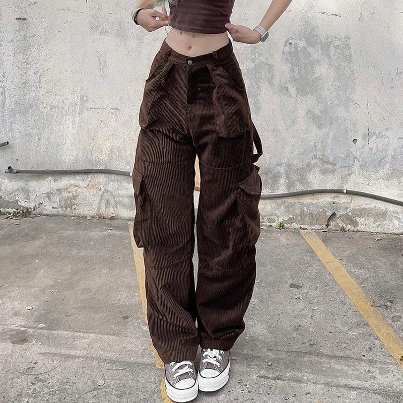 Y2K corduroy cargo pants - Y2k station